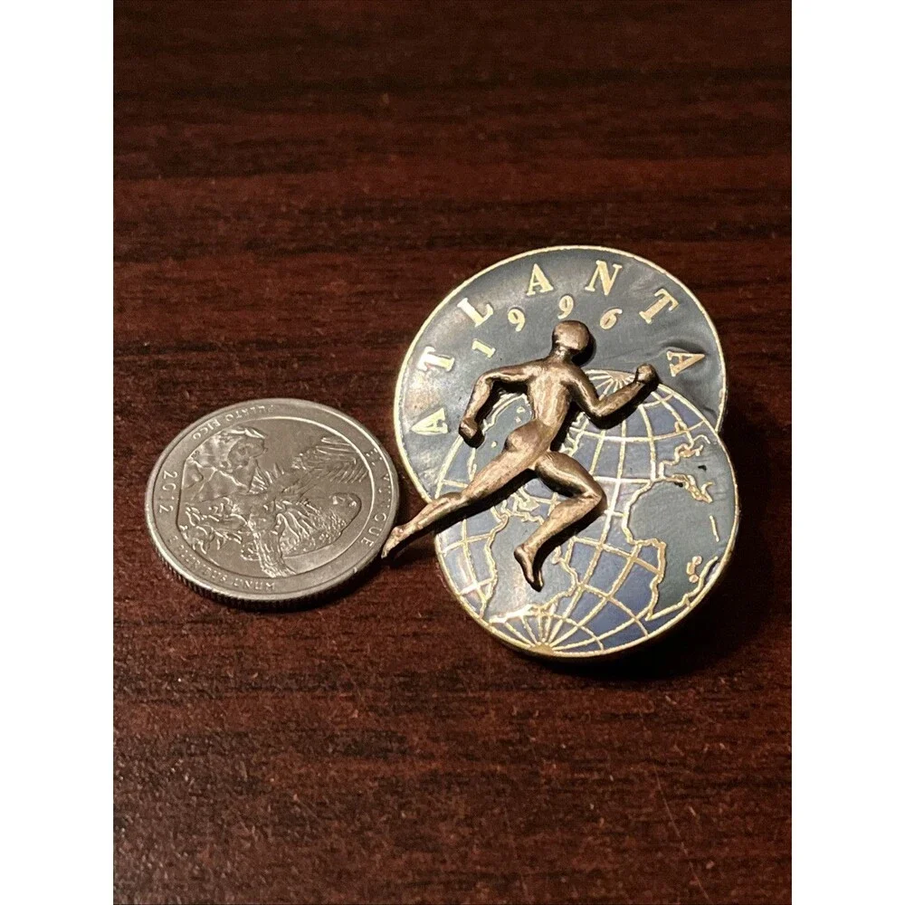 1996 Atlanta Olympics Running Man Lapel Hat‎ Pin